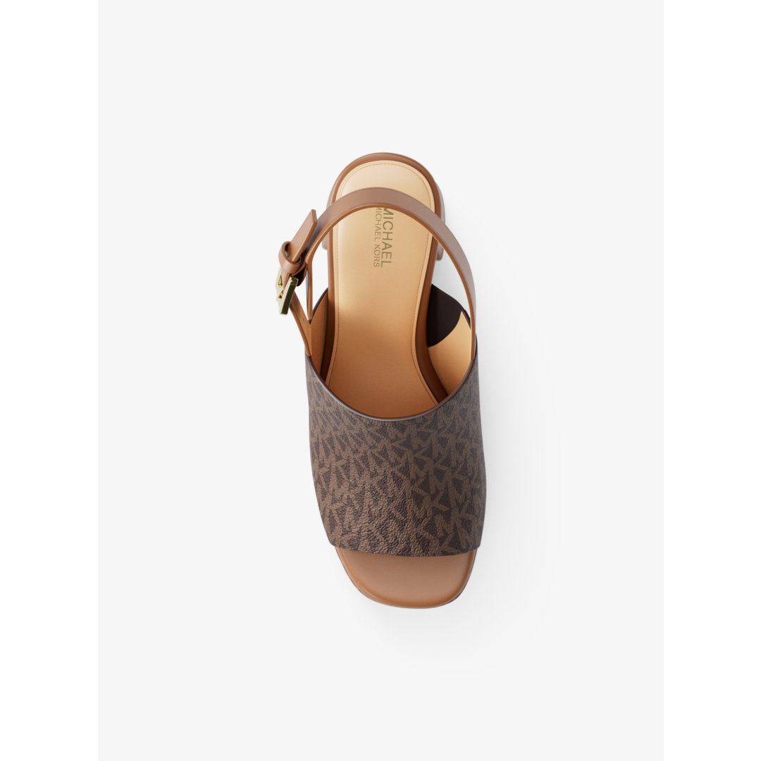 Michael Kors Kehlani Signature Logo Platform Sandal