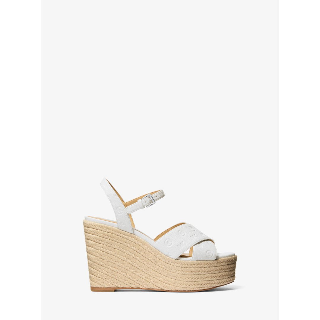 Michael Kors Luciana Logo Debossed Wedge Sandal