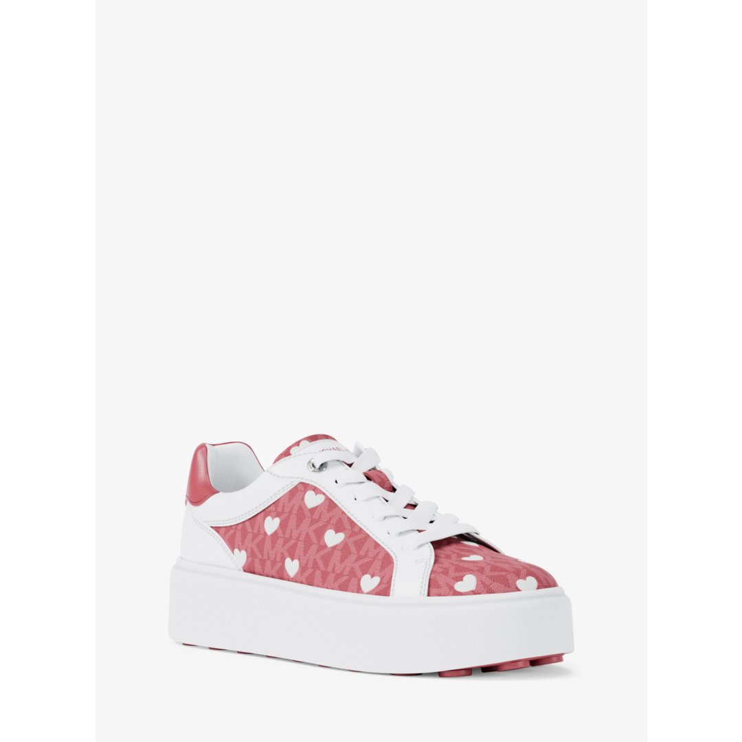 Michael Kors Romey Printed Signature Logo Platform Sneaker