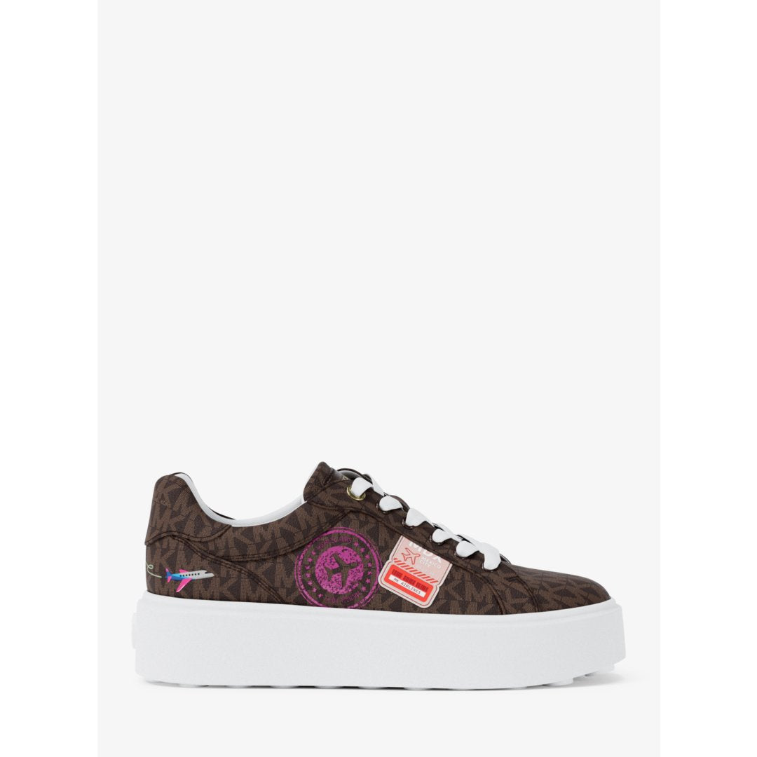 Michael Kors Romey Embellished Signature Logo Platform Sneaker