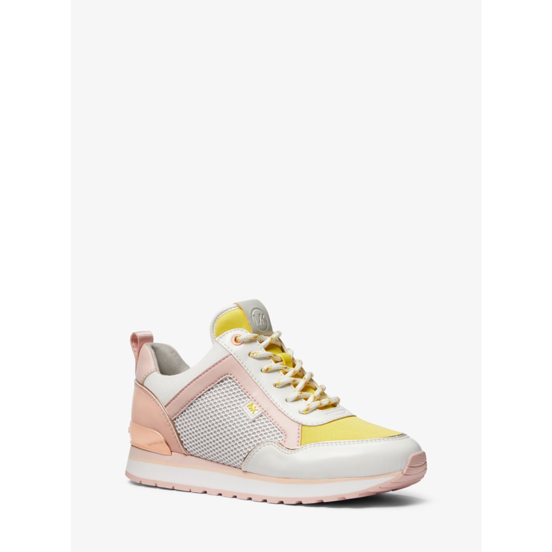 Michael Kors Maddy Color-Block Mixed-Media Trainer