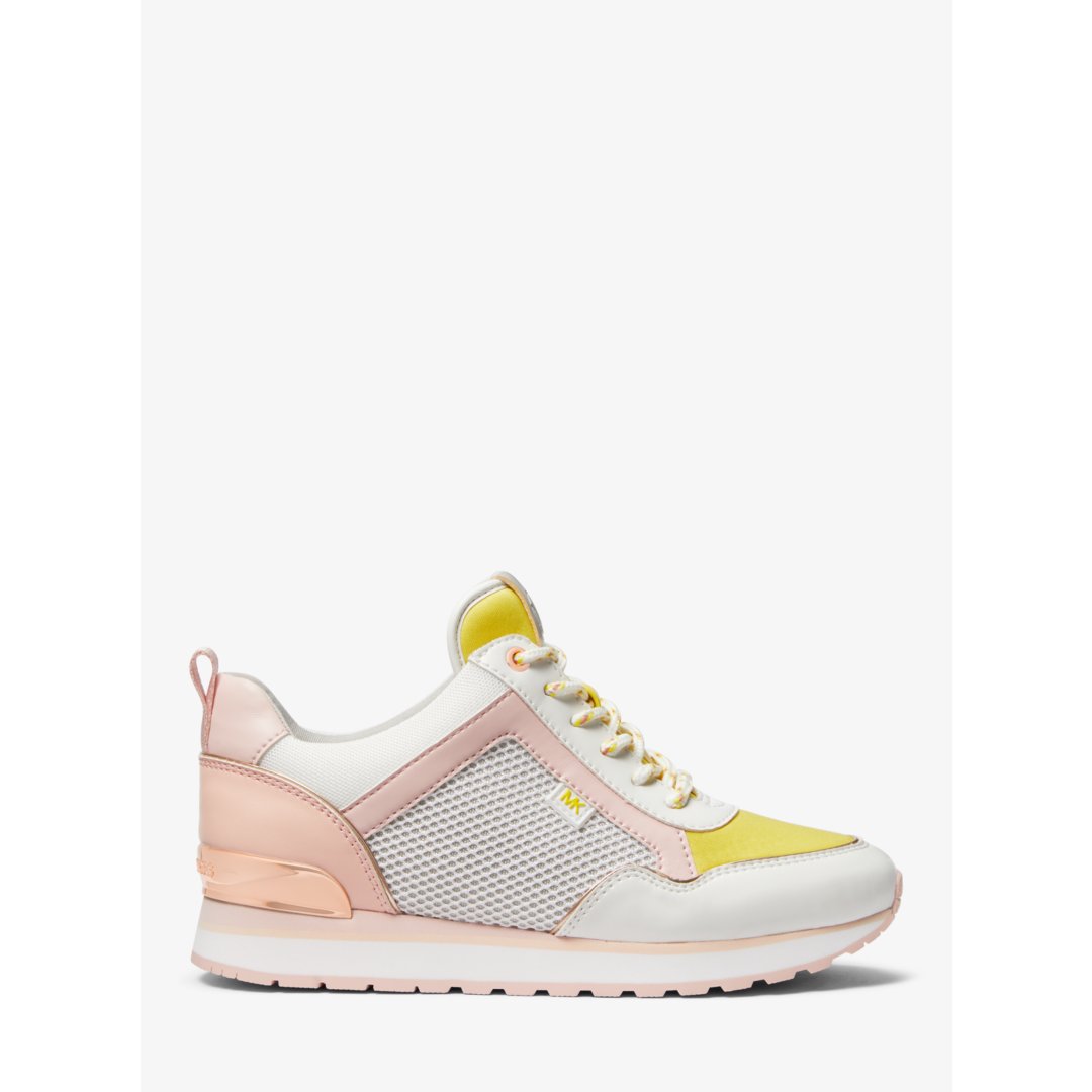Michael Kors Maddy Color-Block Mixed-Media Trainer