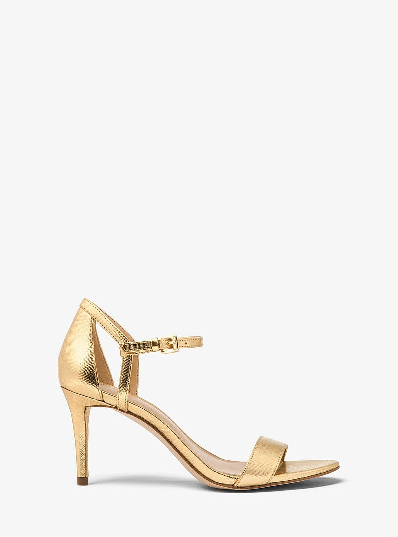 Michael Kors Simone Metallic Sandal PALE GOLD