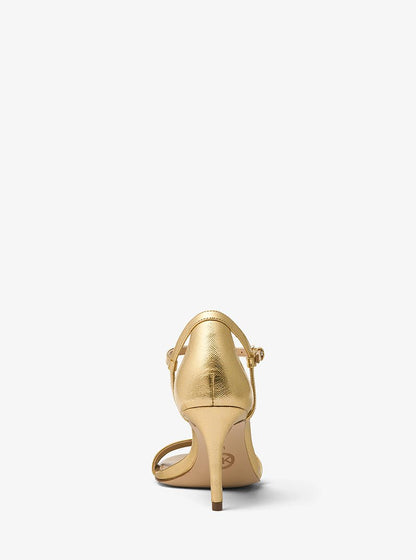 Michael Kors Simone Metallic Sandal PALE GOLD