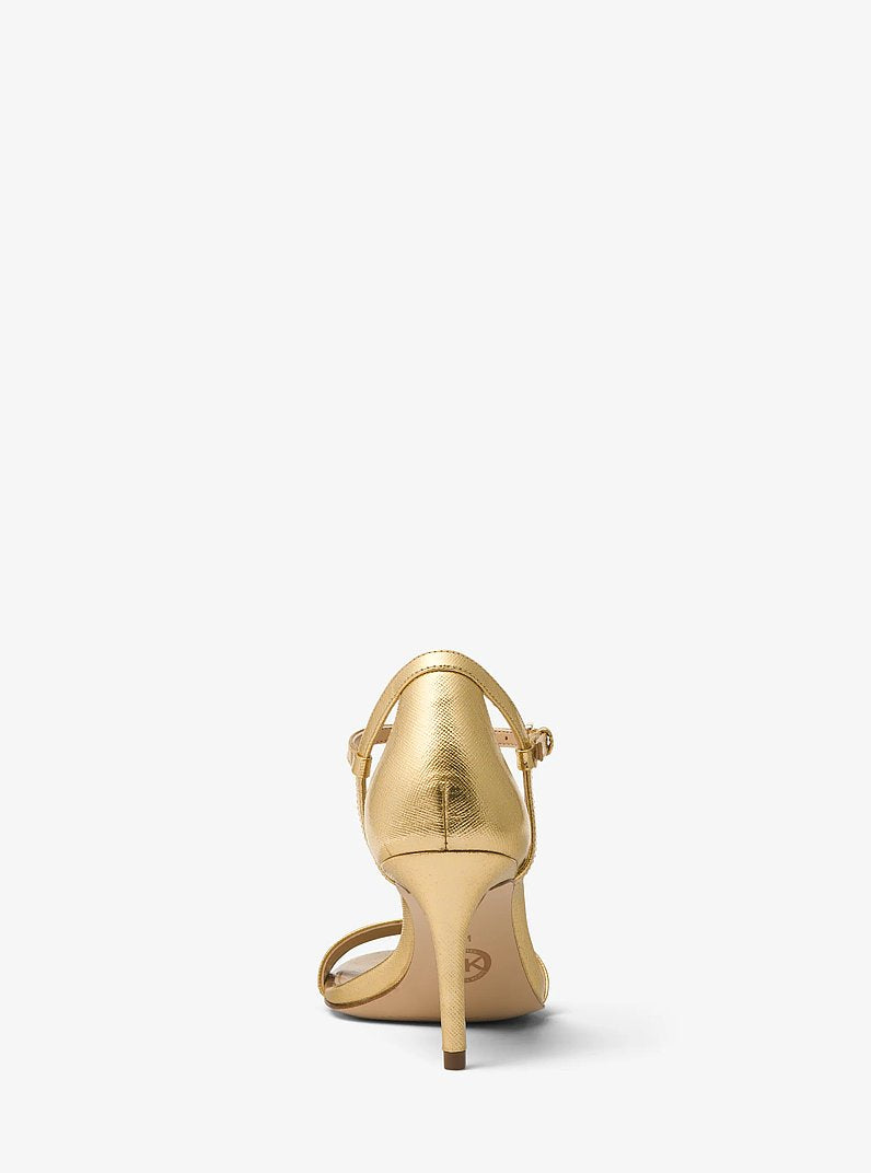 Michael Kors Simone Metallic Sandal PALE GOLD
