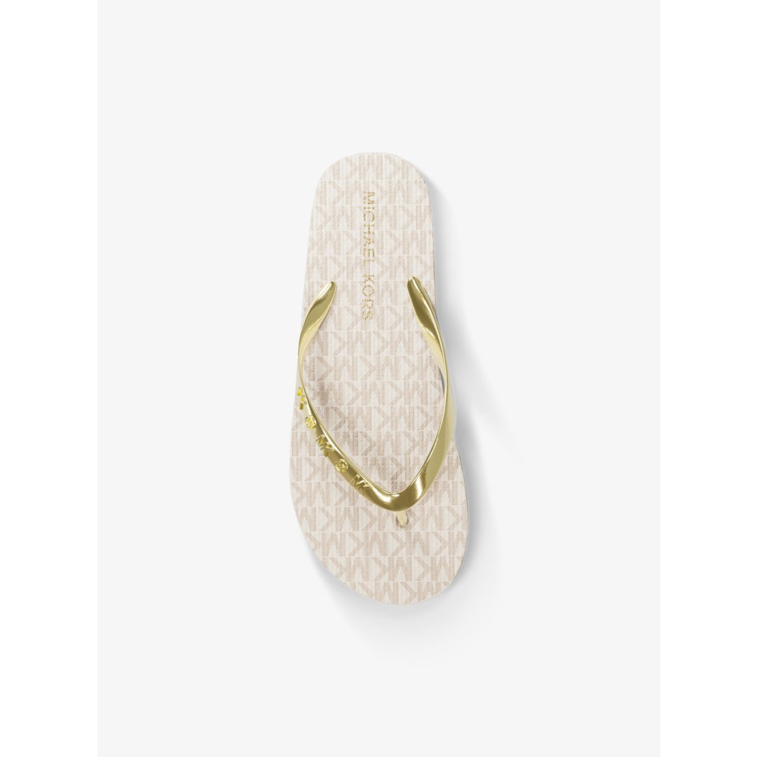 Michael Kors Signature Logo Flip Flops