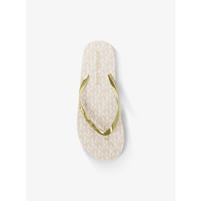 Michael Kors Signature Logo Flip Flops