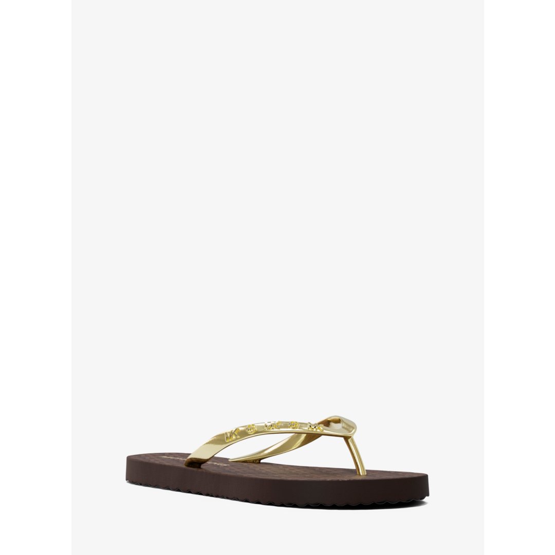 Michael Kors Signature Logo Flip Flops