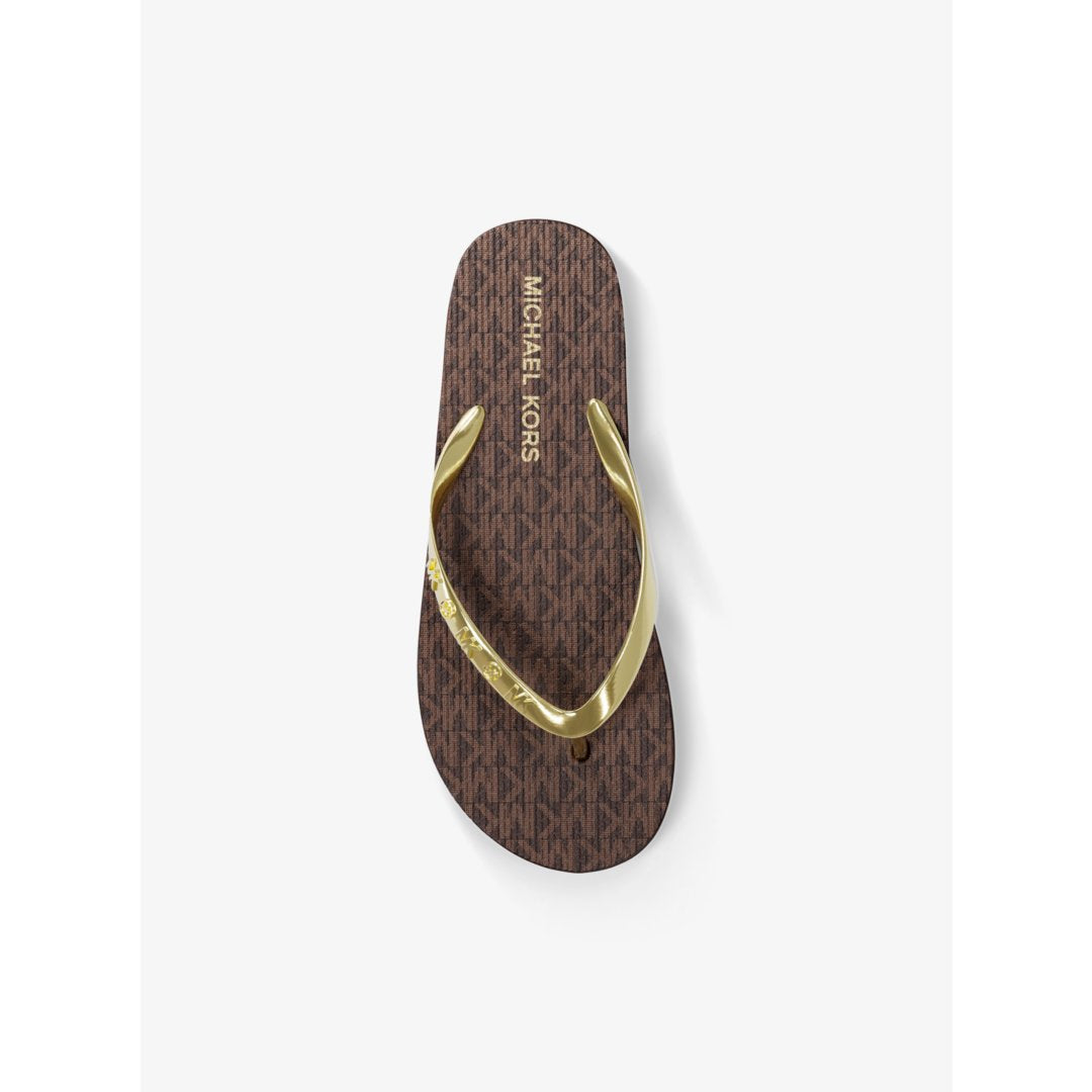Michael Kors Signature Logo Flip Flops