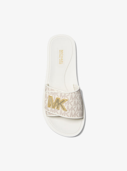 Palmer Signature Logo Slide Sandal Vanilla Vanilla
