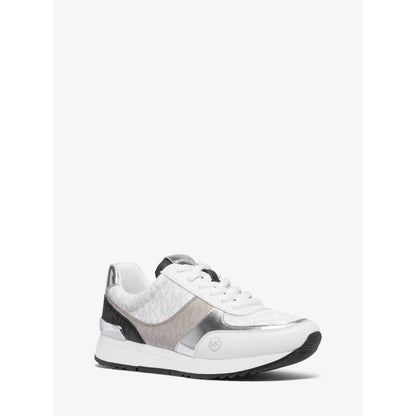 Michael Kors Andi Color-Block Signature Logo Trainer