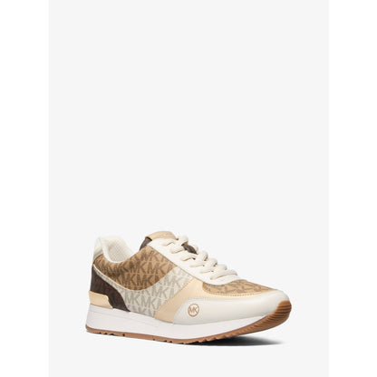 Michael Kors Andi Color-Block Signature Logo Trainer