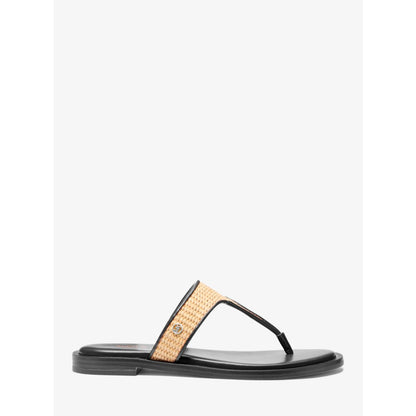 Michael Kors Carson Straw T-Strap Sandal