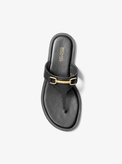 Michael Kors Carson Leather Sandal BLACK