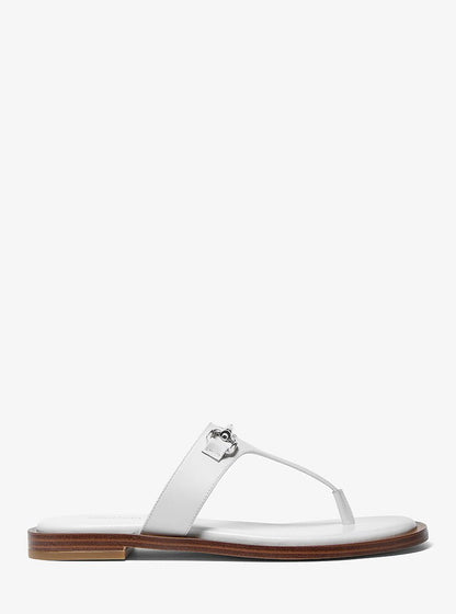 Michael Kors Carson Leather Sandal OPTIC WHITE