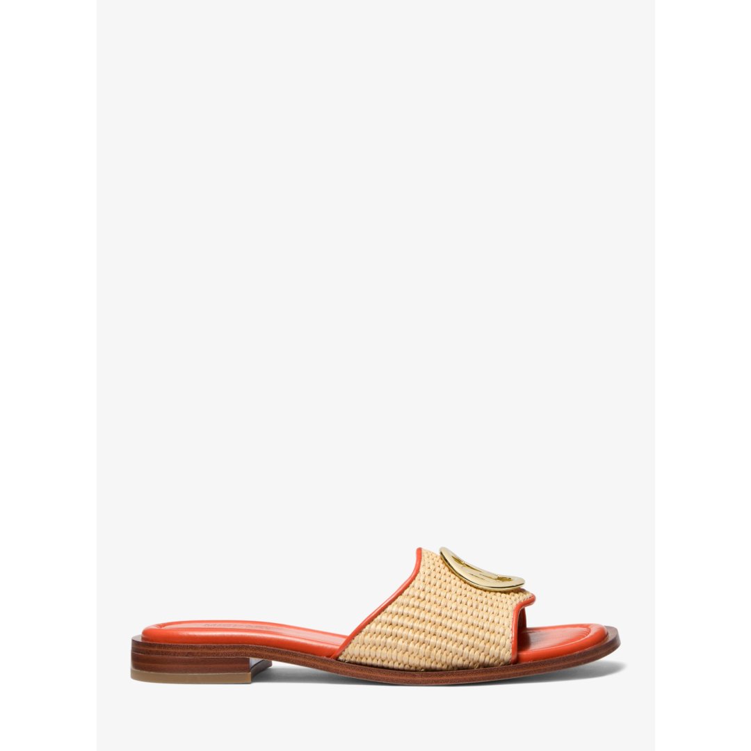 Michael Kors Hannah Straw Slide Sandal
