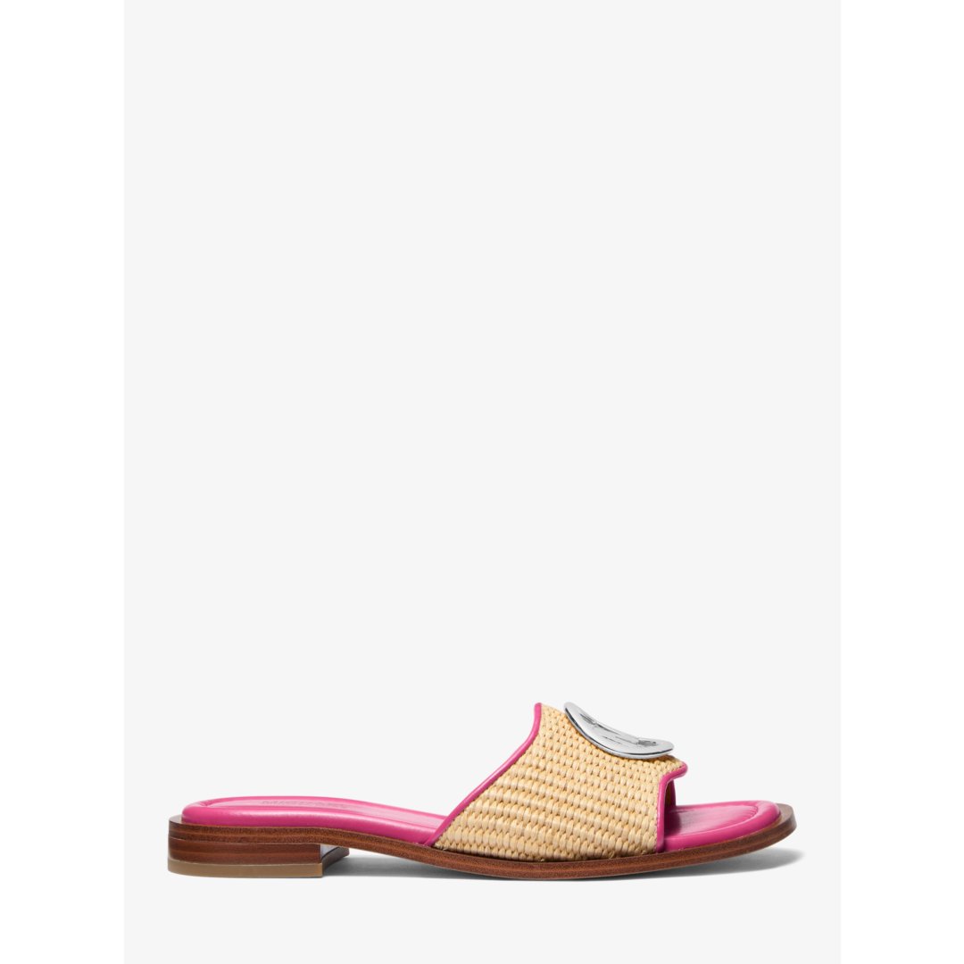 Michael Kors Hannah Straw Slide Sandal