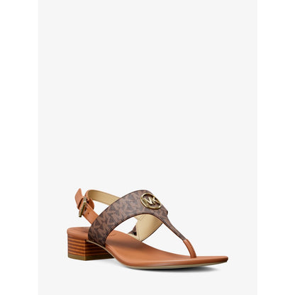 Michael Kors Hannah Signature Logo T-Strap Sandal