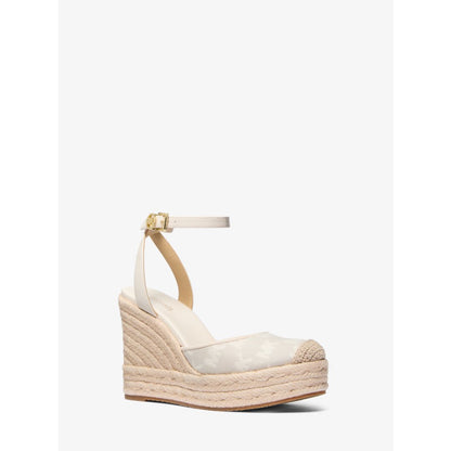 Michael Kors Larissa Logo Jacquard Espadrille Wedge