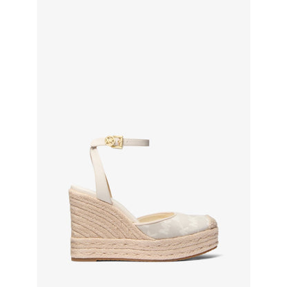 Michael Kors Larissa Logo Jacquard Espadrille Wedge