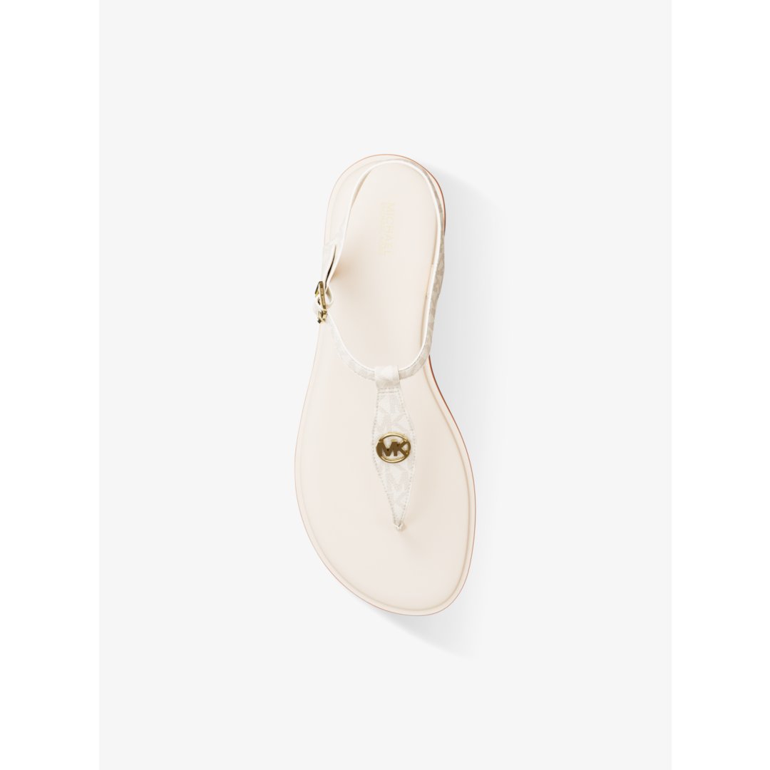 Michael Kors Mallory Signature Logo T-Strap Sandal