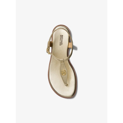 Michael Kors Mallory Metallic T-Strap Sandal