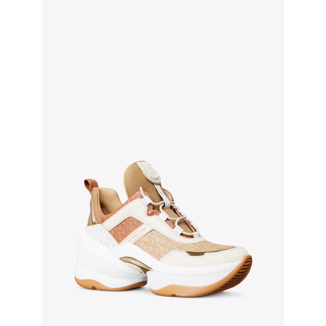 Michael Kors Olympia Mixed-Media Trainer