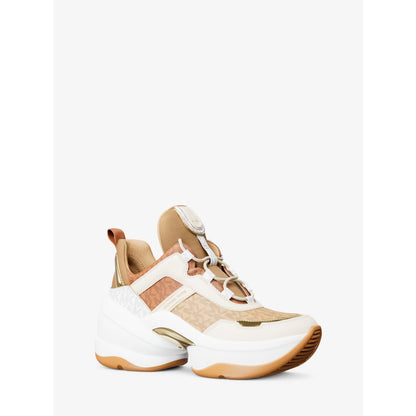Michael Kors Olympia Mixed-Media Trainer