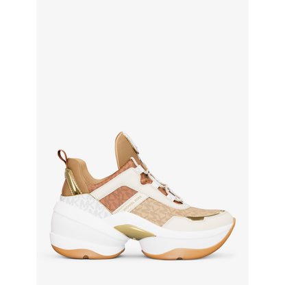 Michael Kors Olympia Mixed-Media Trainer
