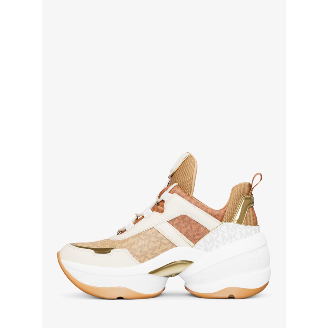 Michael Kors Olympia Mixed-Media Trainer