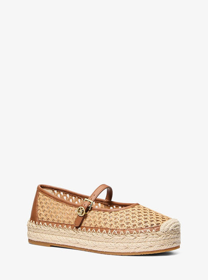 Michael Kors Belina Signature Logo Platform Espadrille LUGGAGE