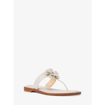 Michael Kors Callie Embellished Signature Logo Trim Thong Sandal