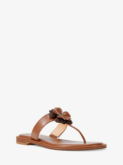 Michael Kors Callie Embellished Signature Logo Trim Thong Sandal