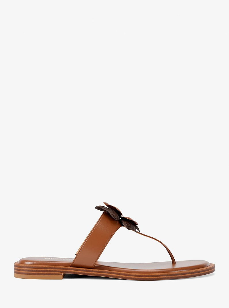 Michael Kors Callie Embellished Signature Logo Trim Thong Sandal