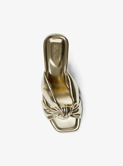Michael Kors Elena Metallic Sandal PALE GOLD