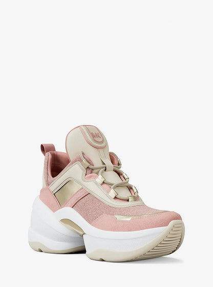Michael Kors Olympia Mixed-Media Trainer
