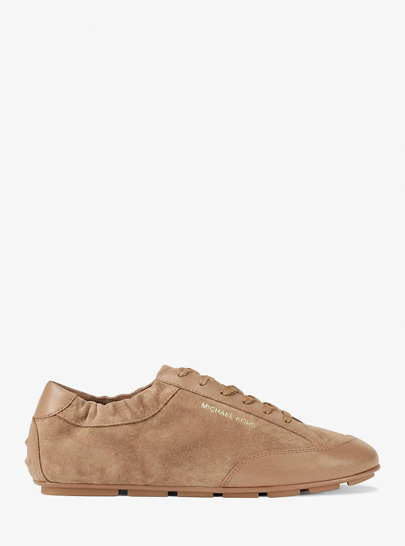 Michael Kors Susie Suede and Leather Trainer CAMEL