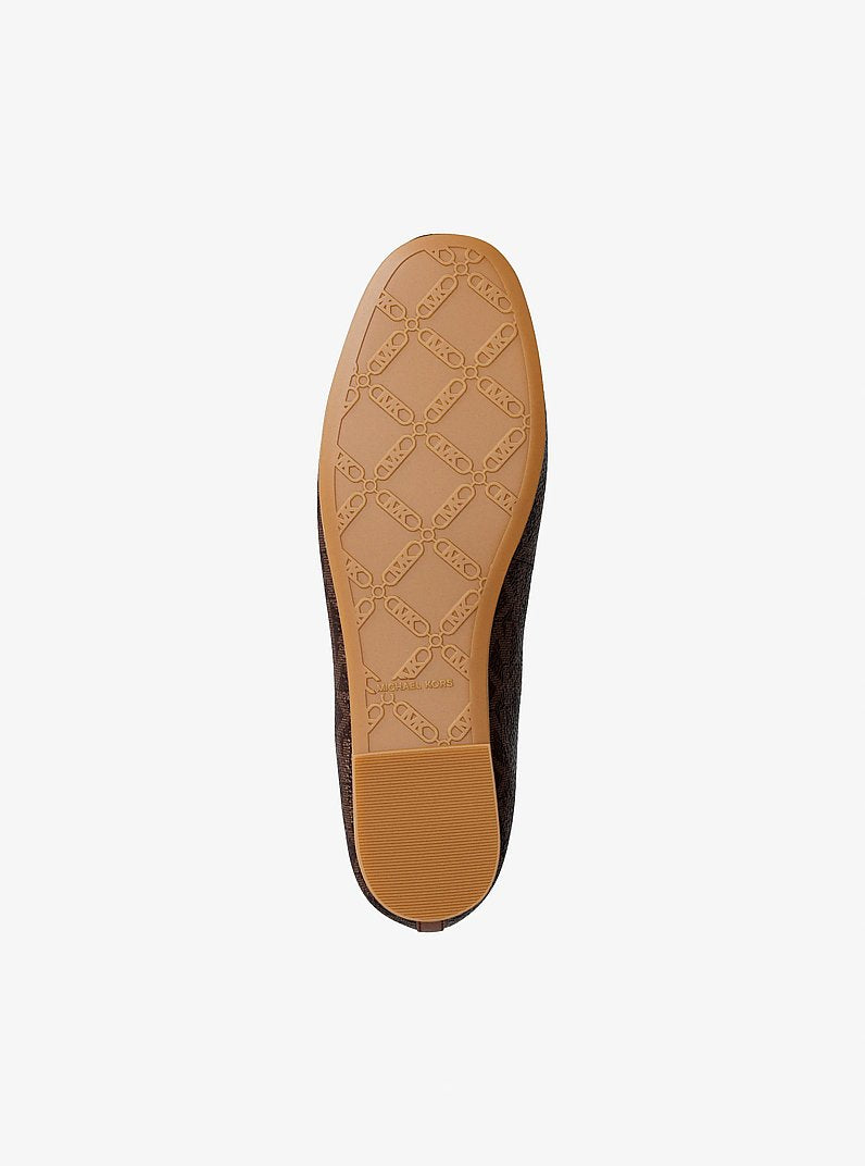 Michael Kors Savannah Signature Logo Ballet Flat BROWN