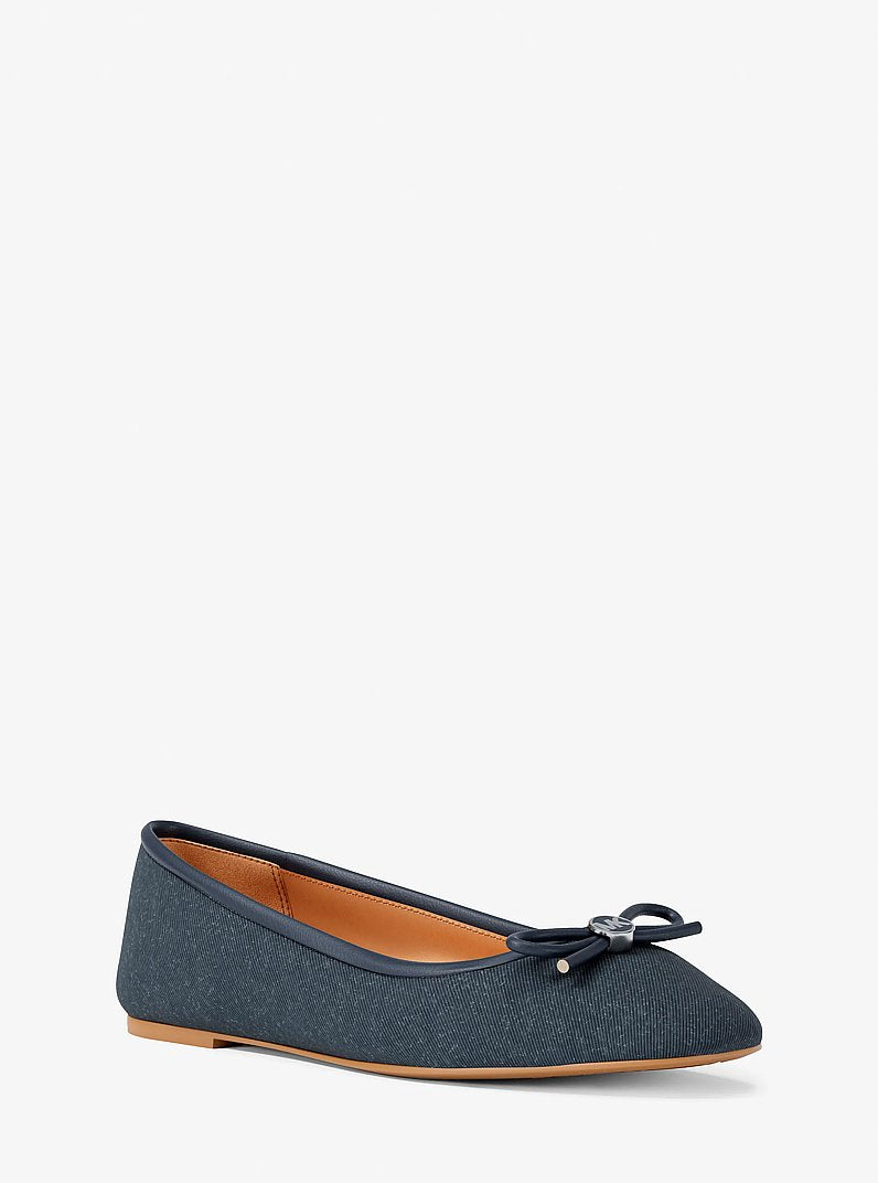 Michael Kors Savannah Denim Ballet Flat DK VT BLUWSH