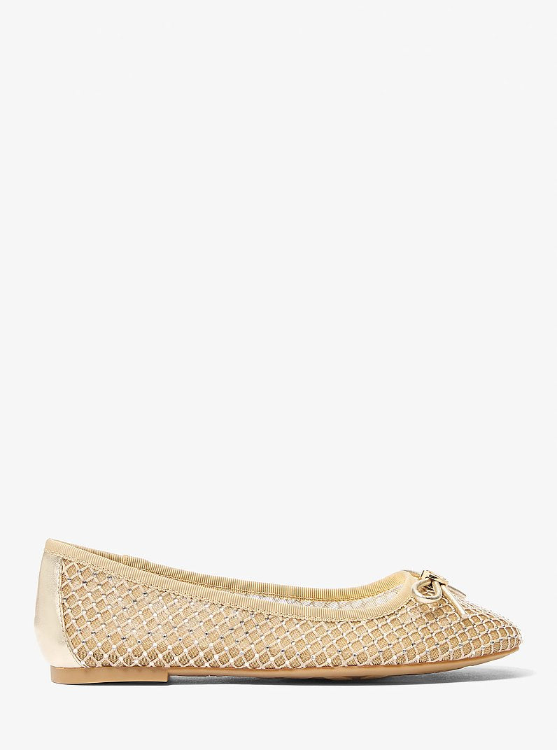 Michael Kors Savannah Embellished Mesh Ballet Flat