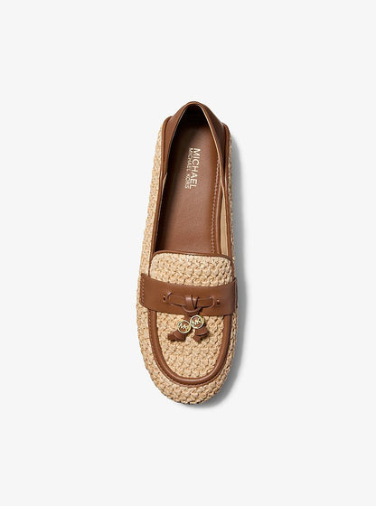 Michael Kors Zoe Crocheted Moccasin LUGGAGE