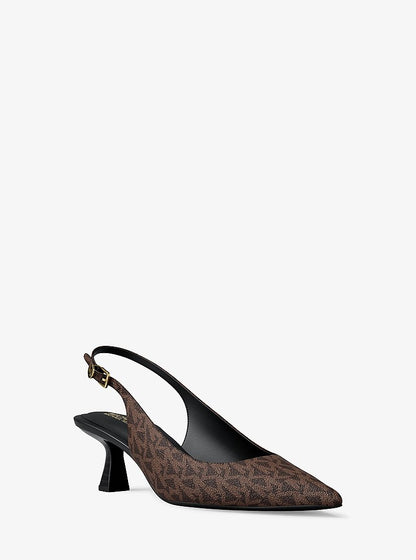 Michael Kors Amali Signature Logo Pump BROWN
