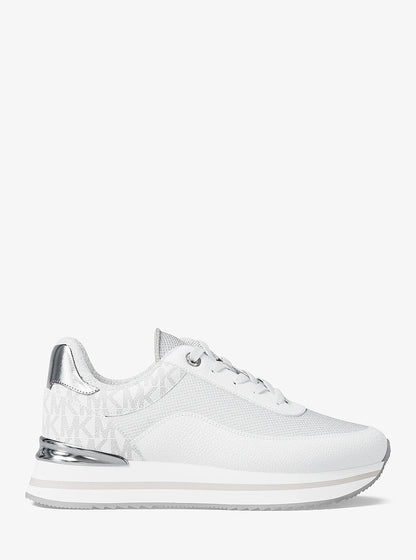 Michael Kors Hattie Mixed-Media Trainer BRIGHT WHT
