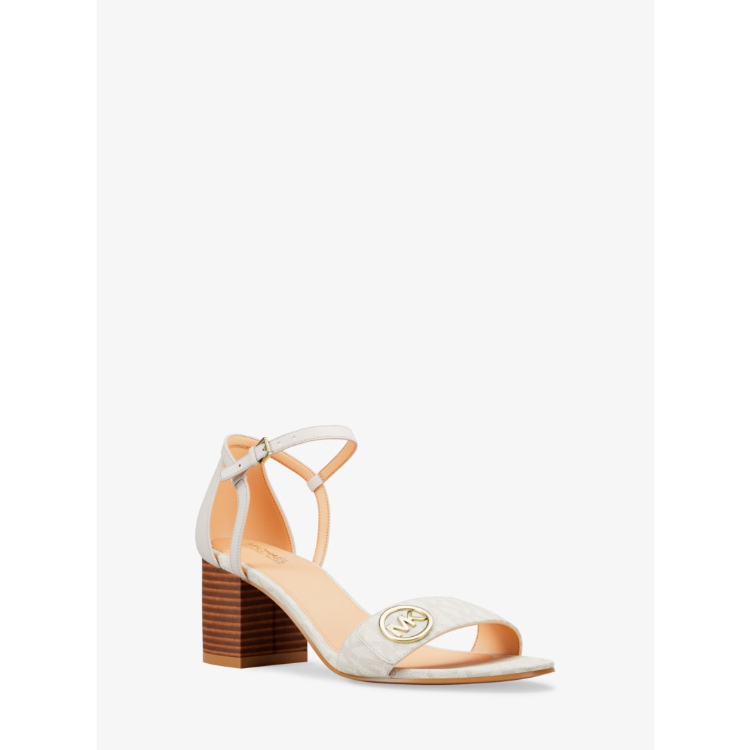 Michael Kors Hannah Signature Logo Block Heel Sandal