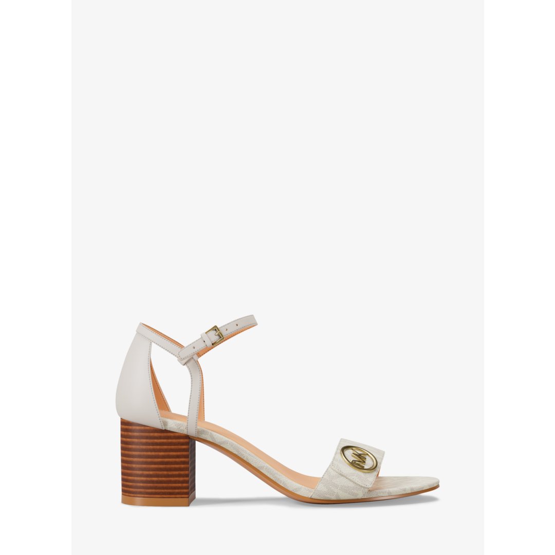 Michael Kors Hannah Signature Logo Block Heel Sandal
