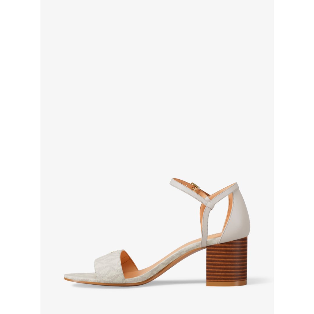 Michael Kors Hannah Signature Logo Block Heel Sandal