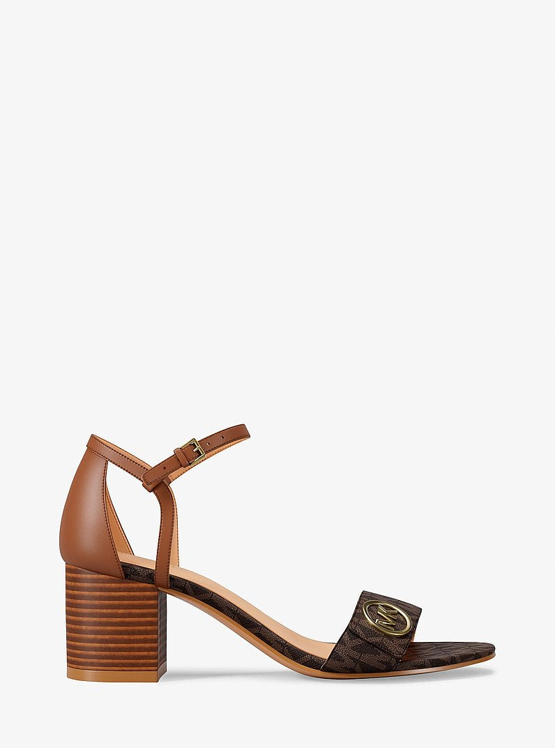 Michael Kors Hannah Signature Logo Block Heel Sandal