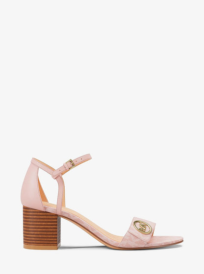 Michael Kors Hannah Signature Logo Block Heel Sandal
