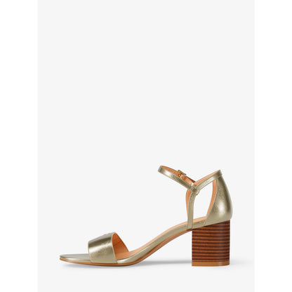 Michael Kors Hannah Metallic Block Heel Sandal