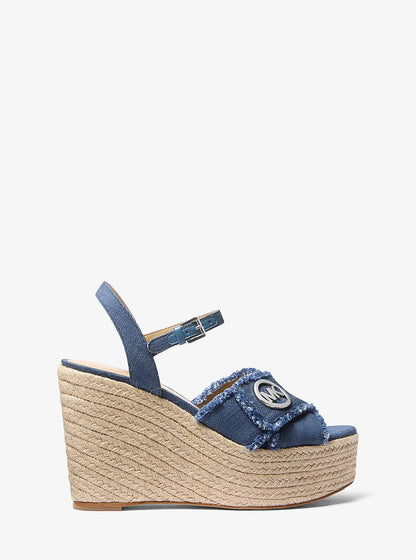 Michael Kors Hannah Denim Wedge Sandal